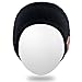 Qshell Bluetooth Headband with Wireless Headphone Headset Earphone Stereo Speakers Microphone Hands Free for Outdoor Sports Skiing Snowboard Fitness, Compatible with Iphone Android Cell Phones - Black