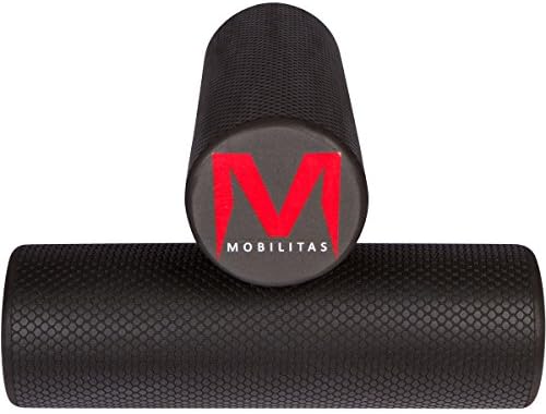 MOBILITAS Eco Foam Roller - Eco Friendly High Density EVA Foam Roller. Upgraded No Slip Surface Pattern. Durable, Light. Perfect Size at 18 inch for Workout or yoga. Very Firm