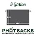 HTG Supply Phat Sacks 3-Gallon Indoor/Outdoor Black Fabric Grow Pot - Single