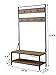 O&K FURNITURE 72 Inch Hall Tree with Storage Bench, Entryway Shoe Rack Bench with 7 Coat Hooks - Perfect for Closets, Hallway or Bedroom, Barn-Wood Finish