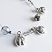 Heather's cf 34 Pieces Silver Tone Ladybug Beads DIY Charms Pendants 15X10mm