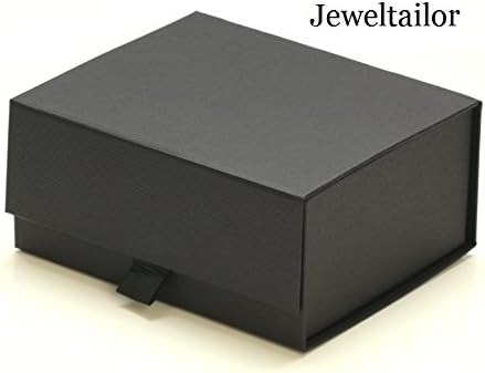 JEWELTAILOR 1 Luxurious Small Black Ribbon Tab Quality Gift Box 15cm ~ An, Keepsake or Presentation Box