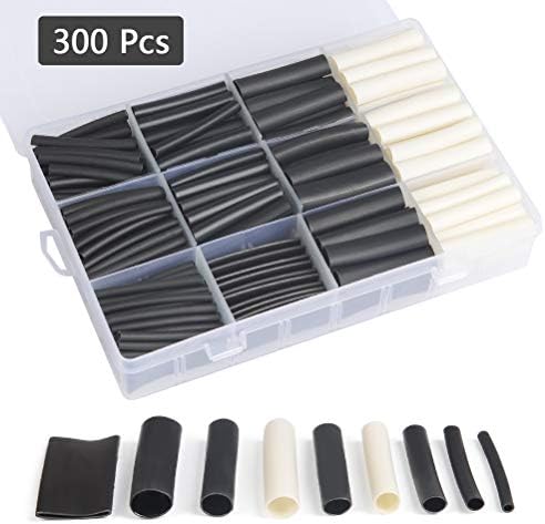 TIMESETL Heat Shrink Tubing ฯ2-13mm 3:1 Ratio Heatshrink Heavy Duty Electric Wire Cable Shrinking Tube Sleeving Sleeve Wrap - RoHS - 300Pcs