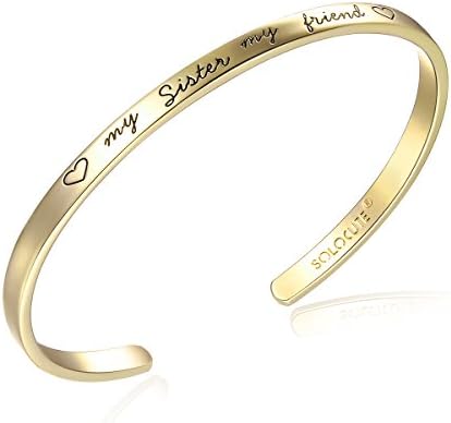 Solocute Sister Bracelet for Women Always My Sister Forever My Friend, Sister Gifts from Sister Jewelry for Birthday (My Sister My Friend - GD)