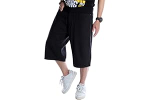 LUOBANIU Men's Denim Shorts Summer Casual Baggy Jean Shorts Classic Loose Fit 90S Vintage Skateboard Jogging Dance Shorts