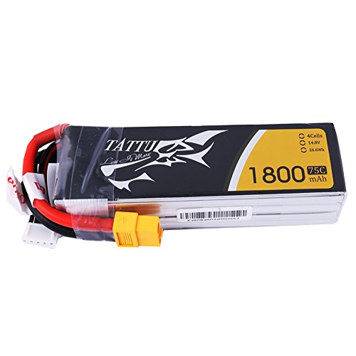 Tattu 1800mAh 75C 4S1P LiPo Battery Pack for Racing Drones