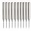 Nxtop 0.8mm Mills Drill Bits CNC Rotary Tungsten Carbide Ball Nose End Router PCB Spiral Cutter Set Tool, Tungsten Carbide 1/8'' Shank, 10-Piece