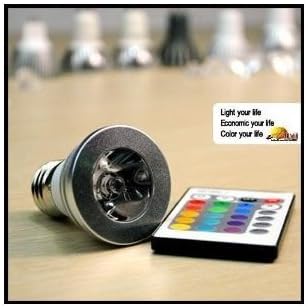 Glanzix 5 Watt Hi-power RGB Multi-color E27 LED Light Bulb with Remote