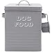 Lesser & Pavey New Sweet Home Dog Food tin with Scoop, Metal, Grey, 18 x 15 x 25 cm