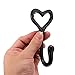 Janolia Wall Hook, Black Iron Love Heart Shape, Key Coat Hanger Home Decor (1 Piece)