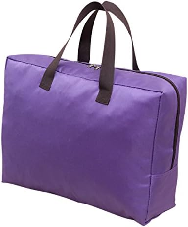 EASEHOME 100L Large Bedding Clothes Storage Bag, Under Bed Storage Bags Strong Stuff Organizer Moisture Proof Bag for Moving Travelling Laundry Blanket Duvet Toy with Zipper and Handles, Purple