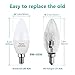 E12 LED Bulb,Acaxin LED Candelabra Bulbs 6W 60 Watt Equivalent, 600 Lumen,Natural Daylight White 4000K Chandelier Light Bulbs for Ceiling Fan,Non-Dimmable,6 Pack