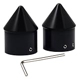 Amazicha Black Front Axle Nut Cover Axle Caps for Harley Softail Electra Road Glides Sportster