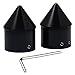Amazicha Black Front Axle Nut Cover Axle Caps for Harley Softail Electra Road Glides Sportster