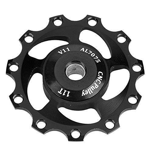 VGEBY1 Bike Derailleur Pulley, Bike Rear Guide Wheel Lightweight 11T Jockey Pulley Bicycle Derailleur Accessories for Road Mountain Bike Bicycle (Black)