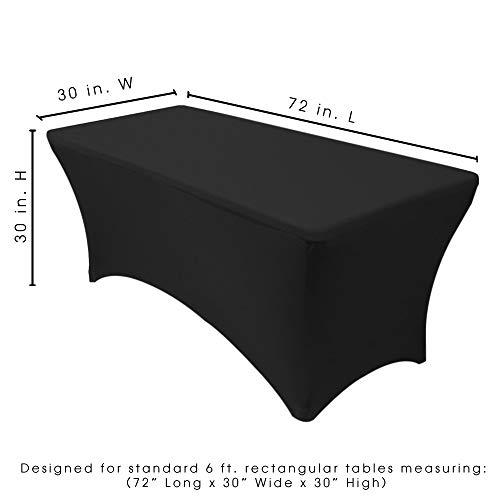 image for Your Chair Covers - Pack of 2 Stretch Spandex Table Cover for 6 Ft Rec