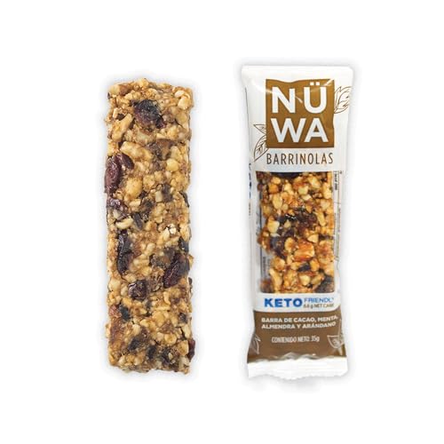 NÜWA 20Pack Keto: Barritas de Cacao - Veganas - Snack Saludable - Vitamina E - Sin Azúcar Añadida - 20 pz - Ingredientes Naturales - Sin Conservadores - Sin Gluten