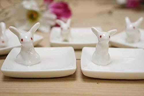 初回限定 角小皿兎箸休揃 陶器 日本製 美濃焼 5個組 ウサギ 兎 箸置き スプーンレスト 箸置休め うさぎ 製造 直売品 人気の新作