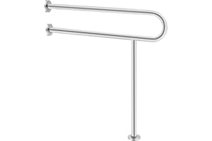 VEVOR Toilet Safety Rail, 31.5 Inch U-Shaped Handicap Grab Bar, 304 Stainless Steel Senior Safety Pole, Toilet Grab Bars with