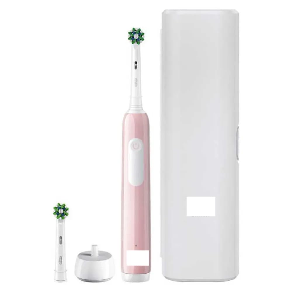 Oral-B Pro 1 Electric Toothbrush with 3D Cleaning, Gifts for Women/Men, 1 Toothbrush Head & Travel Case, Gum Pressure Control, 2 Pin UK Plug, Pink