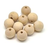 PEPPERLONELY Brand 100PC Natural Color Round Wood Spacer Beads 16mm( 5/8 Inch)