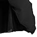 Women's Elastic Waist Plaid Pleated Skirt Tartan Skater School Uniform Mini Skirts (Small, Solid Balck)