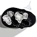 3D Skull Ice Mold, Easy Release and Fill Melt Slower Silicone Skull Ice Cube Tray, Makes Six Vivid Skulls,Cool and Funny Ice Skull，For Whiskey,Cocktails With Funnel(Black)