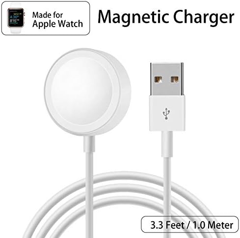 Koliang Watch Charger, Magnetic Wireless Portable Charger Pad 3.3 ft/1.0m Charging Cable Cord Compatible for Apple Watch/iWatch Series4 3 2 All 38mm 42mm