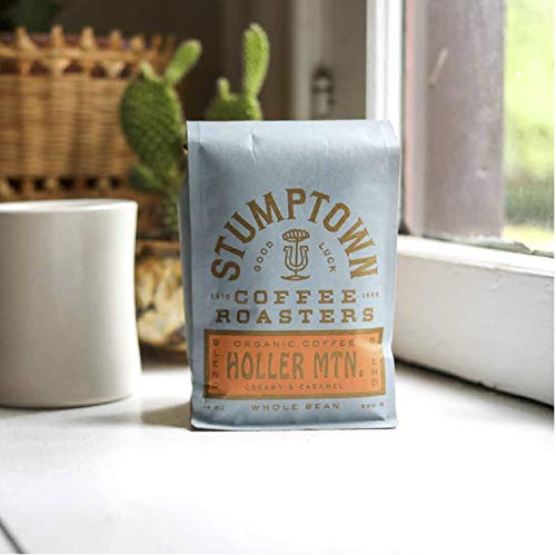 STUMPTOWN COFFEE ROASTERS, MEDIUM ROAST ORGANIC WHOLE BEAN COFFEE, 100% ARABICA COFFEE – HOLLER MOUNTAIN 12 OUNCE BAG WITH FLAVOR NOTES OF CITRUS ZEST, CARAMEL AND HAZELNUT