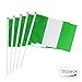 TSMD Nigeria Stick Flag 50 Pack Hand Held Small Nigerian National Flags On Stick,International World Country Stick Flags Banners,Party Decorations for World Cup,Sports Clubs,Festival Events