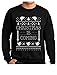 Tstars - Christmas is Coming Ugly Christmas Sweater Sweatshirt Medium Black