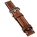 20mm Brown Genuine Leather Watchband Wristwatch Watch Band Stainless Buckle