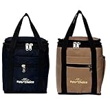 Right Choice Coambo Offer Lunch Bags (BLACK BEIGE) Branded Premium Quality Carry on Tote for School Office Picnic Travel Camping Outdoor Pouch Holder Handbag Compact Heat Preservation Waterproof Hygiene Meal Prep Box Bag for Men Women and Kids, Black + Beige Color (Box.2008)