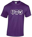 EatSleepTee Men's Eat Sleep Drum T-Shirt Funny Drummer Tee