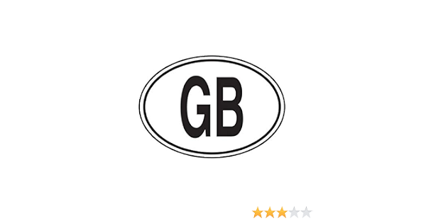 Gb Great Britain Country Code Euro Oval Reflective Sticker Decal M 1 Home Garden Decor Decals Stickers Vinyl Art