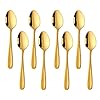 Bisda Gold Theelepels Kleine koffielepels 18/10 roestvrij staal 8 stuks 13,5 cm Mini Kleurrijke Lepel Espresso…