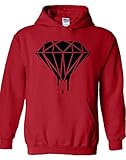 Diamond Black Hoodie Dripping Melting Bleeding Logo Hooded Sweatshirts