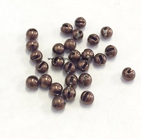 TUNGSTEN SLOTTED BEADS ANODIZED BROWN 3.0MM=7/64