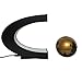 Senders Floating Globe with LED Lights C Shape Magnetic Levitation Floating Globe World Map for Desk Decoration (Gold)