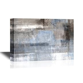Canvas Wall Art - Abstract Grunge Grey Color Composition - Gallery Wrap Modern Home Art | Ready to Hang - 12x18 inches