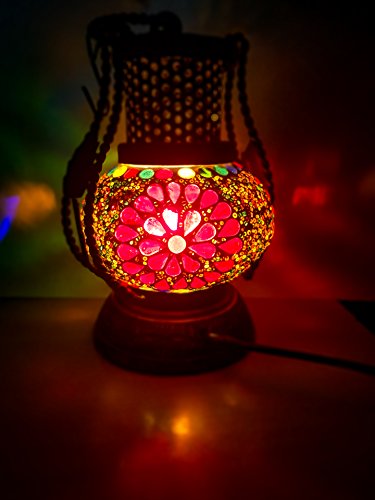 Beyond Collection Mini Lamp/Lantern Colorful Glass Light Work for Diwali Christmas