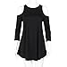 Orangeskycn Women Fashion Off Shoulder Solid Mini party Dress (XL, Black)