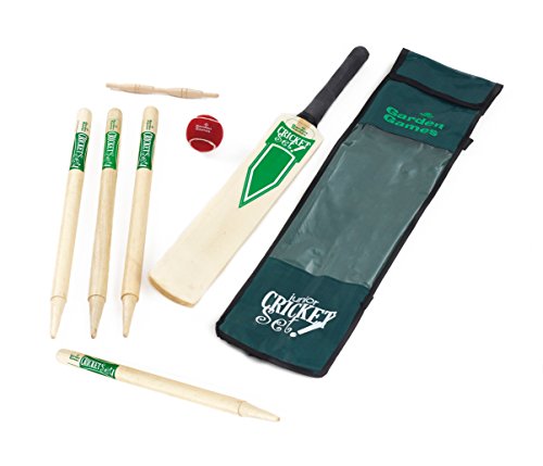 Garden Games Wooden Junior Cricket Set -Size 3 Junior Cricket Bat, Wooden Stumps, Ball with A Carry Bag - Thumbnail 4