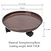 14″ Brown Plant Caddy,2 Pack of Plant Pallet Caddy with Wheels, Round Flower Pot Mover, Indoor Rolling Planter Dolly on Wheels（2 Pack）thumb 1