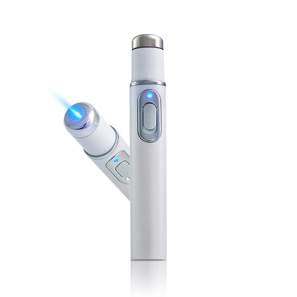 Acne Scar Removal Pen Blue Light Mini Size Tightening Facial Skin Care Tool Acne Pen Small Pox Breakouts Remover Easy to Use for Women Men