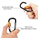 TITECOUGO Aluminum Alloy D-Ring High Strength Carabiner Key Chain Clip Hook for Camping Hiking Outdoor (Not for Climbing)