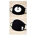 eKoi Kawaii Cute Black Korean Kpop BTS Anime Fashion Soft Comfy Cotton Anti Dust Proof Half Face Mouth Mask Cover for Sick Cough Flu Night Sleeping Winter Outing Adult Youth Kids (5 PC)