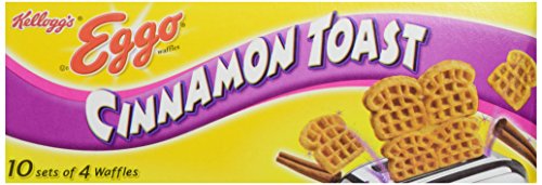 Kellogg's Eggo, Frozen Waffles, Cinnamon Toast, Easy Breakfast, 10.75 oz Box (10 Count)