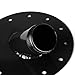 45-Degree 12-Bolt Stainless Steel Fuel Cell Gas Tank Filler Neck+Aluminum Cap (Black)