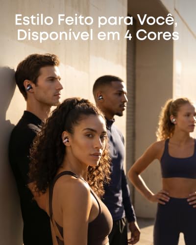soundcore AeroClip da Anker, Fones de Ouvido Bluetooth Abertos, Clip-On, Conforto Adaptativo, Chamadas Claras com 4 Microfones e IA, Ajuste Estável, Drivers de 12mm para Graves Potentes, Rosa